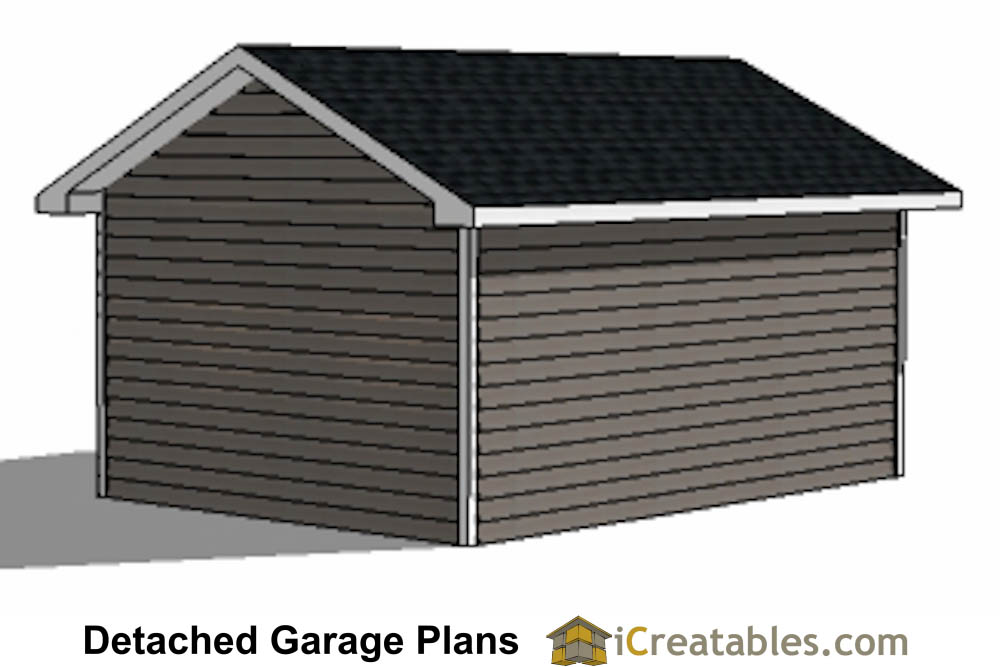 14x20 garage plans left rear elevation